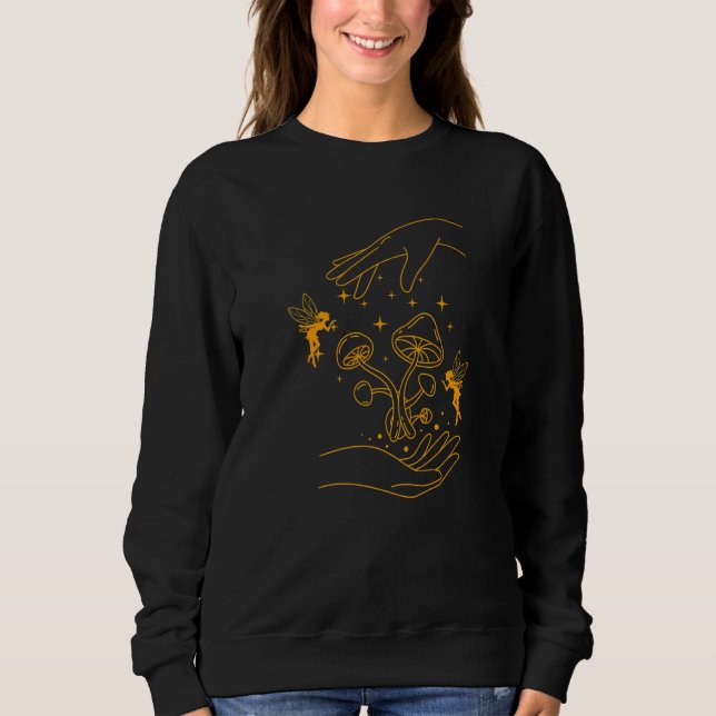 Fairycore Aesthetic Fairy Core Grunge Mushroom Occ Sweatshirt (Front)