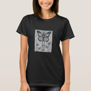 Fairycore Aesthetic Gothic Butterfly Skeleton Fair T-Shirt