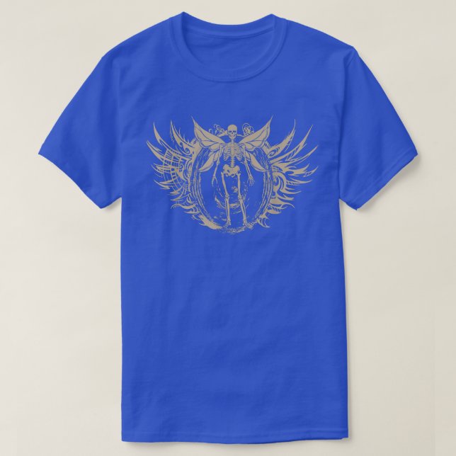Fairycore Aesthetic Gothic Fairy Wings Skeleton Fa T-Shirt (Design Front)