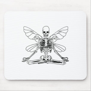 Fairycore Aesthetic Grunge Fairy Skeleton Yoga Med Mouse Mat