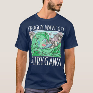 Fairycore Aesthetic Kawaii Frog Fairy Kanagawa Wav T-Shirt