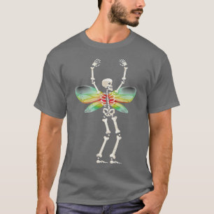 Fairycore Aesthetic Skeleton Fairycore Grunge Goth T-Shirt