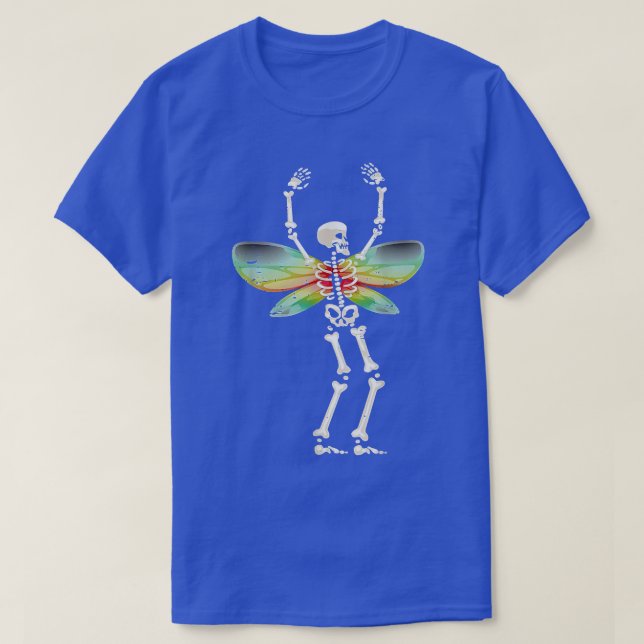 Fairycore Aesthetic Skeleton Fairycore Grunge Goth T-Shirt (Design Front)