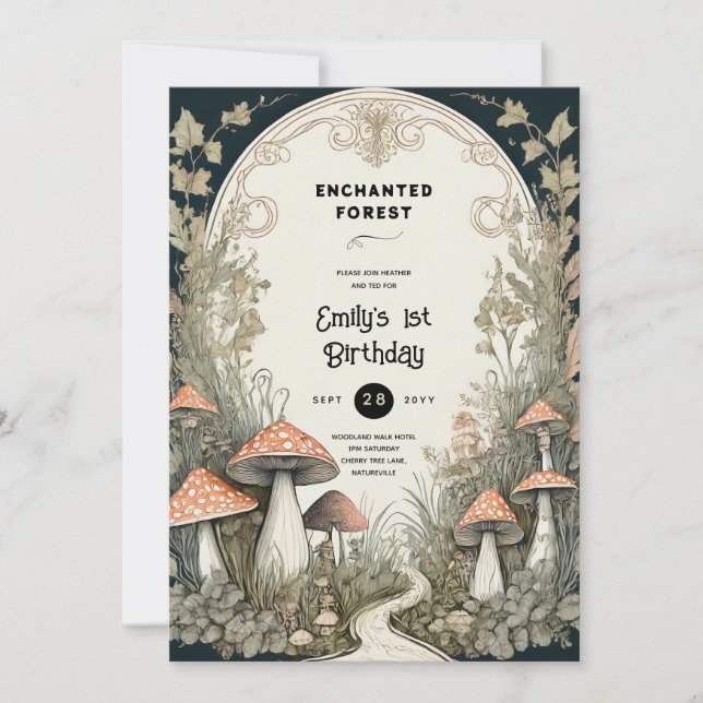 FAIRYCORE FAIRYTALE BABYSHOWER 1ST BIRTHDAY ANY INVITATION (Front)