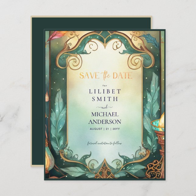 Fairycore Fairytale Save the Date Enchanted Fores (Front/Back)