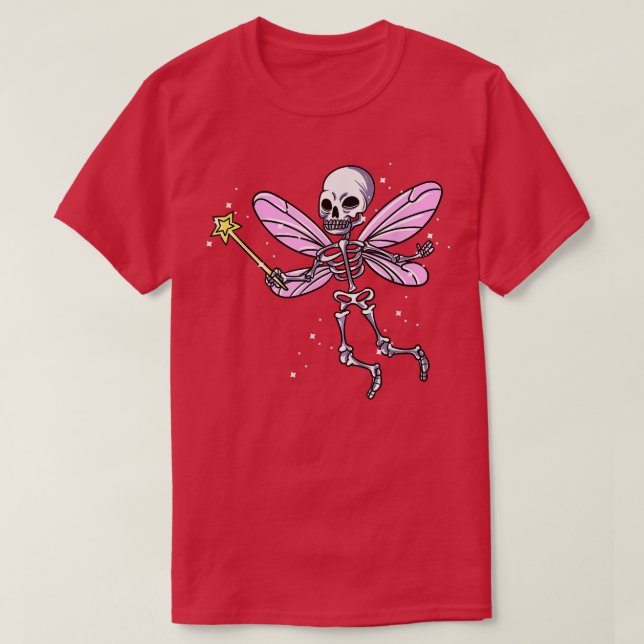 Fairycore Gothic Skeleton Fairy  T-Shirt (Design Front)