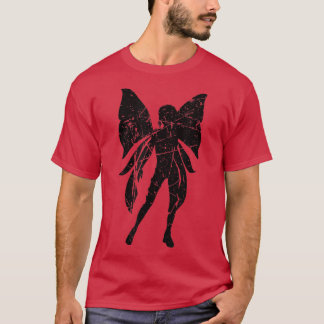 Fairycore Magical Creatures Fairy Icon Distressed  T-Shirt