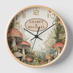 Fairycore Mushroom Goblincore Custom Decor Gift Clock