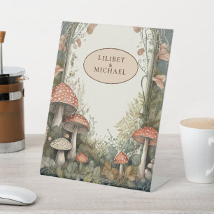 Fairycore Mushroom Goblincore Custom Decor Gift Pedestal Sign