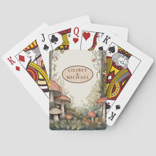 FAIRYCORE Mushrooms Goblincore Custom Gifts Playing Cards (Back)