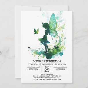 Fairycore Princess Editable Birthday Celebration Invitation