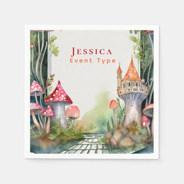 FAIRYCORE Princess Fairytale Castle Kingdom Custom Napkin (Front)