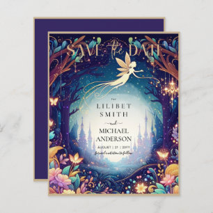 Fairycore Save the Date Fairytale Purple Gold