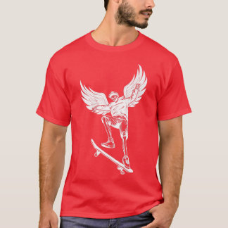 Fairycore Skeleton Skateboarding Grunge Fairy Aest T-Shirt