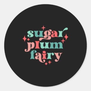 Fairycore Sugar Plum Fairy Tygraphy Art T Shirt Classic Round Sticker