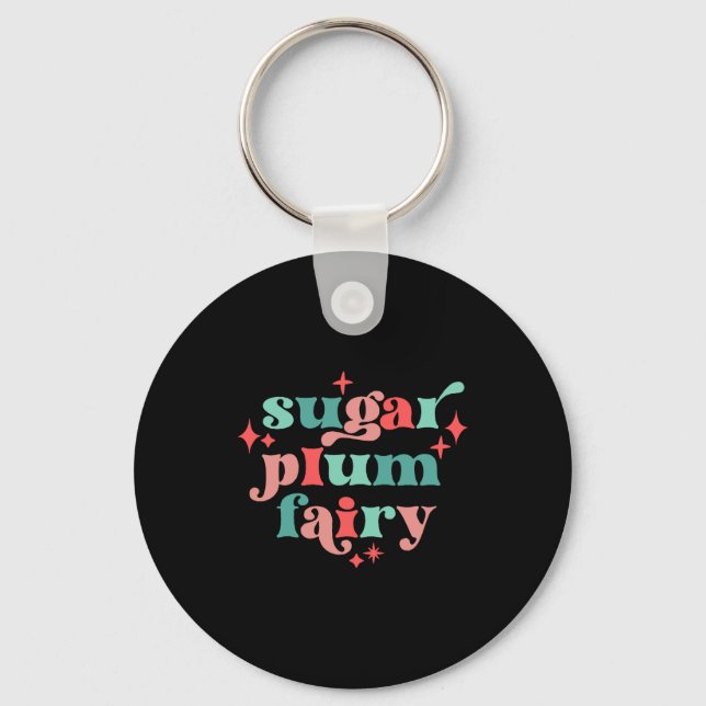 Fairycore Sugar Plum Fairy Tygraphy Art T Shirt  Key Ring (Front)