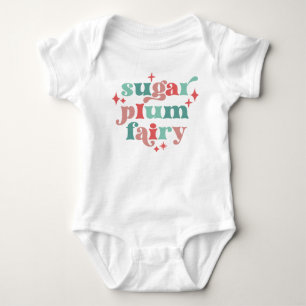 Fairycore Sugar Plum Fairy Typography Art Baby Bodysuit