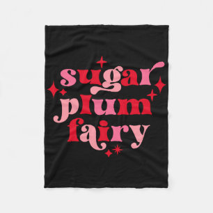 Fairycore Text Art Sugar Plum Fairy Girls T Shirt  Fleece Blanket