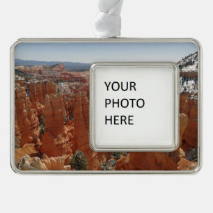 Fairyland Canyon at Bryce Canyon National Park Silver Plated Framed Ornament