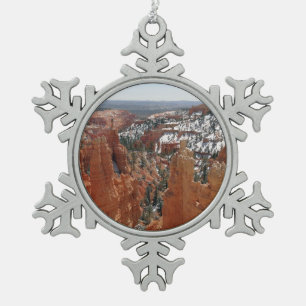 Fairyland Canyon at Bryce Canyon National Park Snowflake Pewter Christmas Ornament