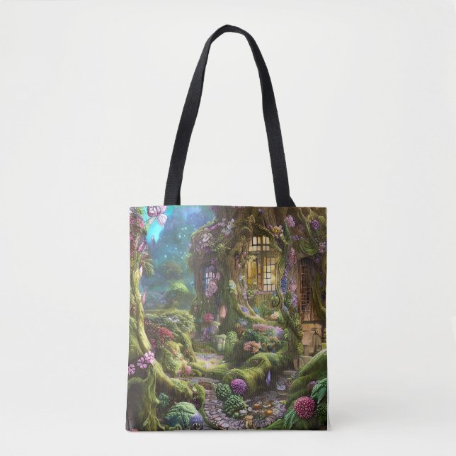 Fairyland Forest Graphic Tote Bag (Front)