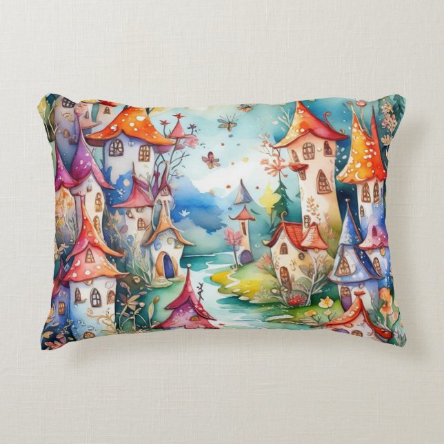Fairyland magic castle  decorative cushion (Front)