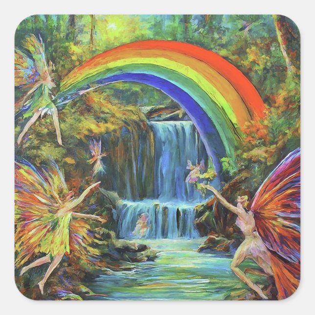 fairyland square sticker (Front)