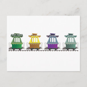 Fairyland's Jolly Trolly in Oakland Holiday Postcard
