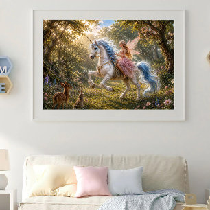 Fairy's Enchanted Unicorn Ride Poster
