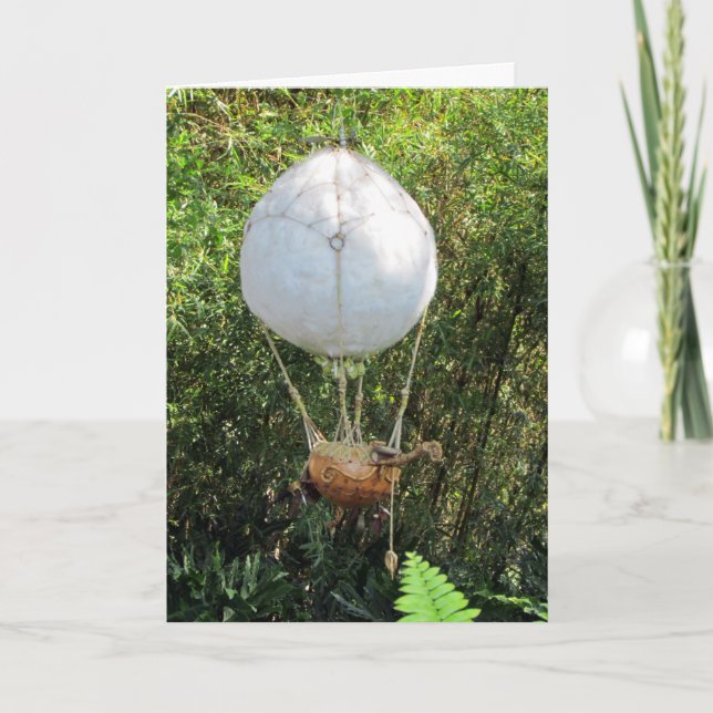 Fairy's Hot Air Balloon Greeting Card (Front)