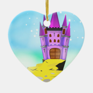 Fairytail Castle cartoon Ceramic Tree Decoration
