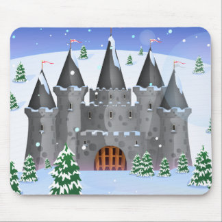Fairytail Castle Winter Snow Mouse Mat