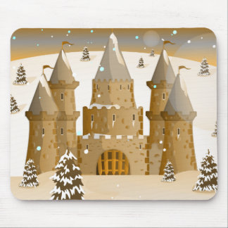Fairytail Castle Winter Snow Mouse Mat