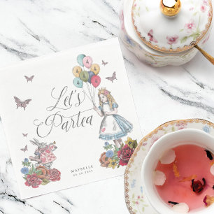 Fairytale Alice in Wonderland Birthday Tea Party Napkin