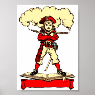 Fairytale Art Little Pirate Boy Nautical Poster