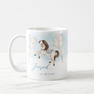 Fairytale baby Pony Blue balloons stars Coffee Mug