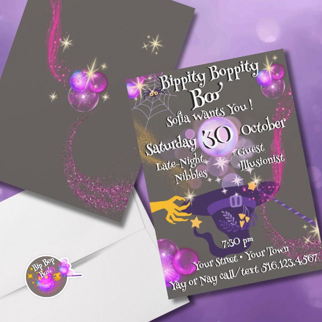 Fairytale Birthday Party Invitation (Listing is for invitation only, envelope sticker is  sold separately in same collection.)