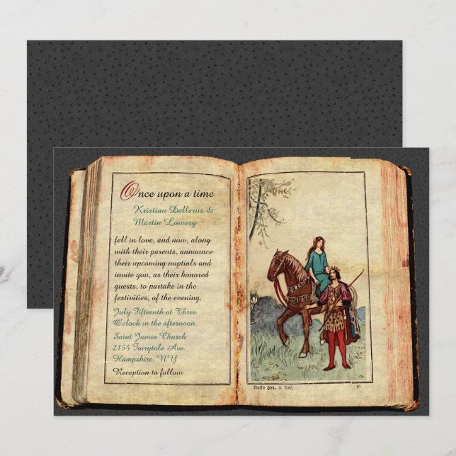Fairytale Book Wedding  Invitation (Front/Back)