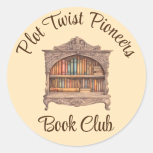 Fairytale Bookshelf Classic Round Sticker