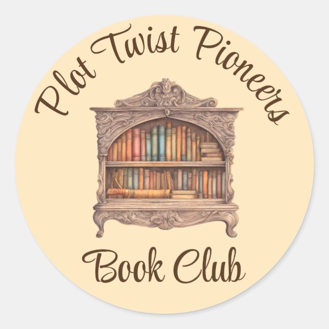 Fairytale Bookshelf Classic Round Sticker (Front)