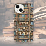 Fairytale Bookshelf Pattern iPhone 14 Case<br><div class="desc">Fairytale bookshelf. Coloured pencils illustration. Seamless pattern. Custom text.</div>