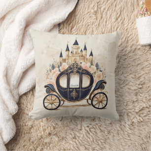 Fairytale Carriage and Castle Cushion