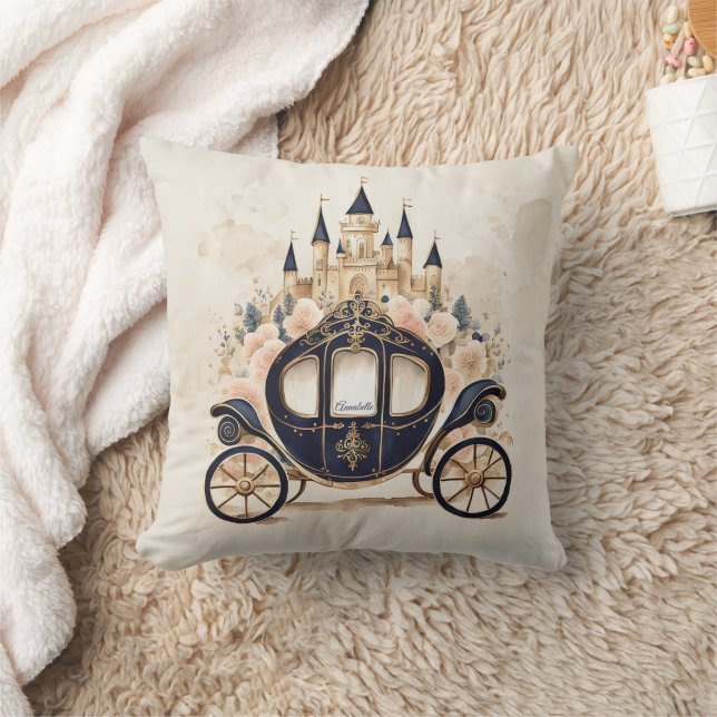 Fairytale Carriage and Castle Cushion (Blanket)