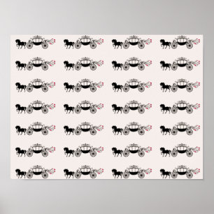 Fairytale Carriage ~ Gift Wrapping Paper 16x12 Poster