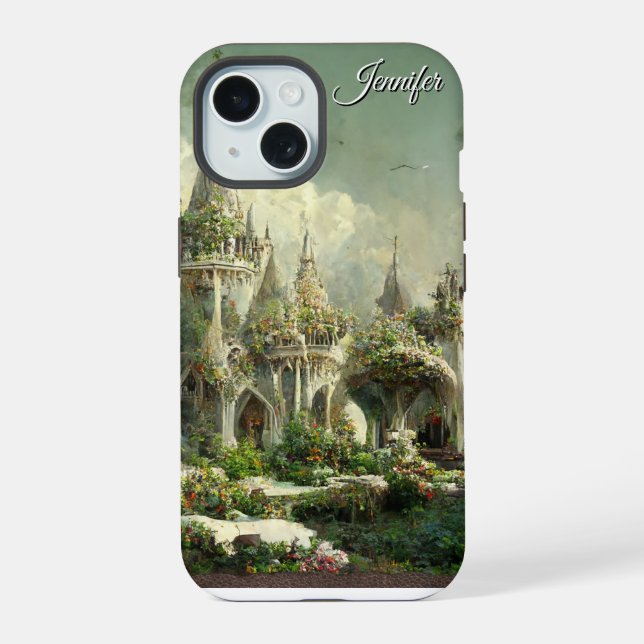 Fairytale Castle Custom iPhone 15 Case (Back)