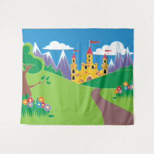 Fairytale Castle event or theatre backdrop Tapestry