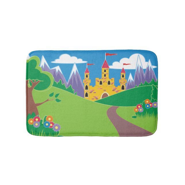 Fairytale Castle Kids  Bath Mat (Front)