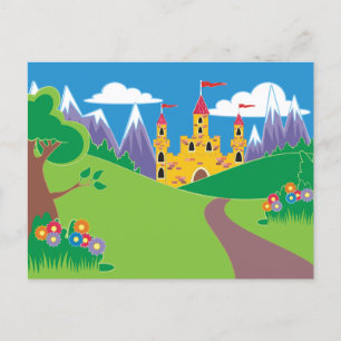 Fairytale Castle Kids Postcard