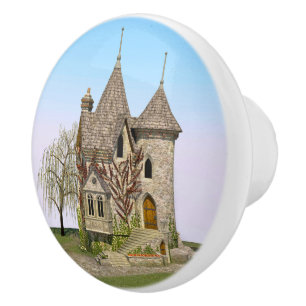 Fairytale Castle Perfect Birthday and Fantasy Gift Ceramic Knob