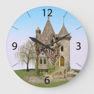 Fairytale Castle Perfect Birthday and Fantasy Gift Large Clock
